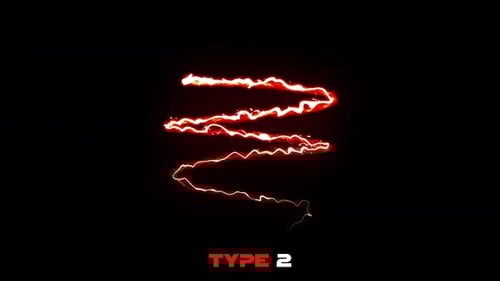 Dynamic Red Electric Lightning Transitions and Overlays