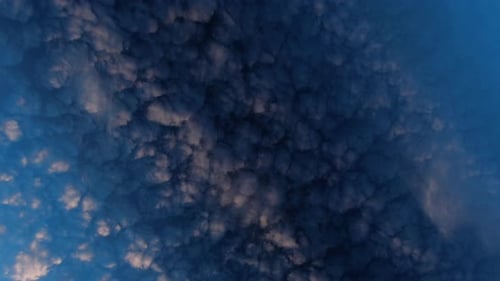 Beautiful Puffy Clouds in the Blue Sky