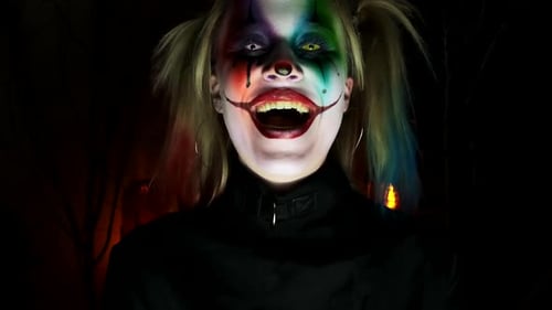 Clown Halloween Laughs Madly Approaching