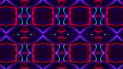 Multicolor Neon Line Abstract Liquid VJ Kaleidoscope Background Seamless Loop V4