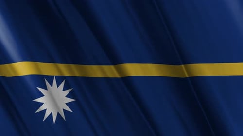 Realistic Waving Nauru Flag Animation