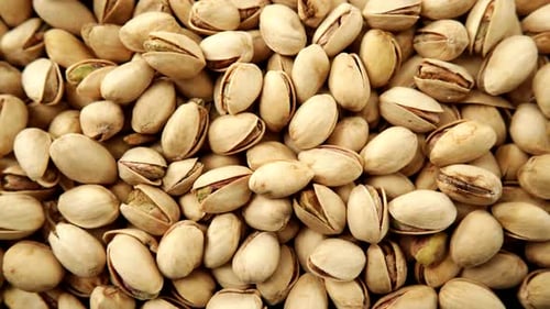 Pile of Shelled Pistachios Close Up
