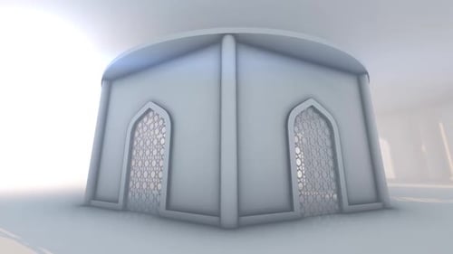 Abstrakter Ramadan-Hintergrund mit islamischer Architektur und Motiven