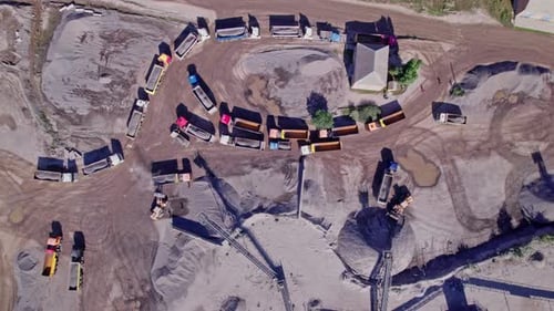 Stone Sorting Conveyor Belt in a Large Quarry