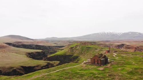 Ani Archeological Site Ruins (Aerial)