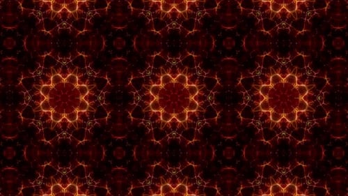 Abstract Fractal Fire Kaleidoscope Loop 4K 08