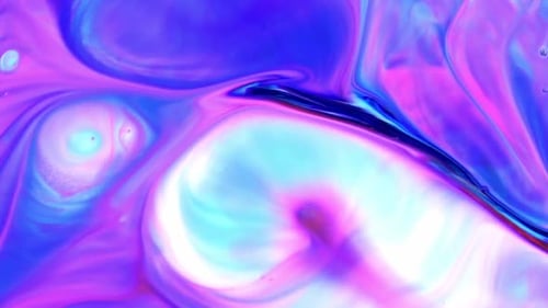 Abstract Colorful Inks Swirling and Flowing
