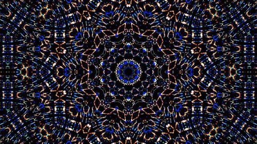 Dynamic Glittering Kaleidoscope Abstract Pattern Background