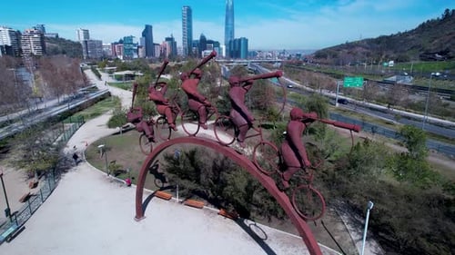 Downtown of Santiago capital city of Chile South America country.