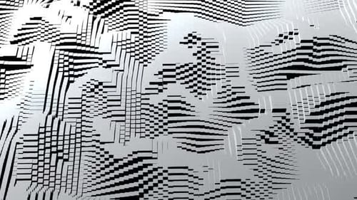 Dynamic Black and White Geometric Lines Flowing Background Loop
