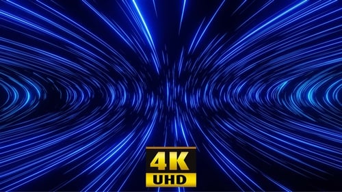Futuristic Blue Light Speed Tunnel Background Animation