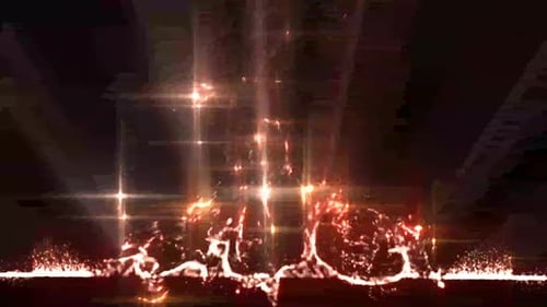 Neonlichter Feuer Motion Loop-Hintergrund