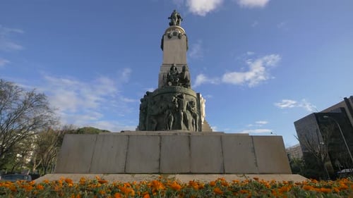 Low angle of a statue