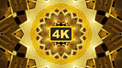 Mandala Art Deco Gold Tunnel Background