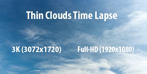 Pack Laps de temps 1 - 3K et 1080i Nuages fins