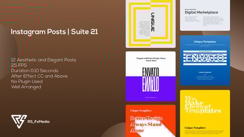 Instagram Posts | Dynamic & Modern Slots V.04 | Suite 21