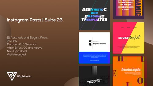 Instagram Posts | Dynamic & Modern Slots V.06 | Suite 23