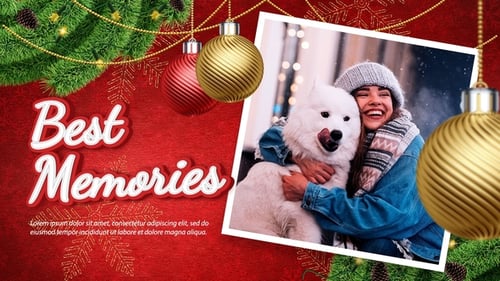 Christmas and New Year Festive Slideshow with Decorative Photo Frames