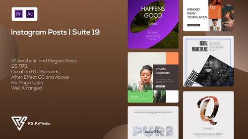 Instagram Posts | Dynamic & Modern Slots V.02 | Suite 19 | MOGRT