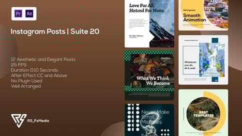 Instagram Posts | Dynamic & Modern Slots V.03 | Suite 20 | MOGRT