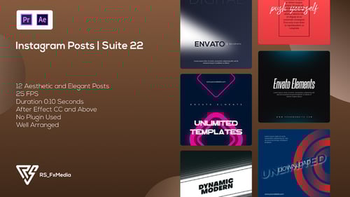 Instagram Posts | Dynamic & Modern Slots V.05 | Suite 22 | MOGRT