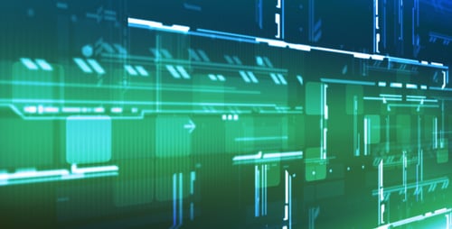 Futuristic Digital Technology Background Loop with Abstract Lines and Squares