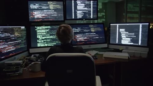 Femme piratant le Net