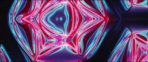 Psychedelic Neon Liquid Flowing Shapes Background Animation