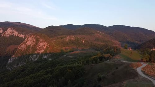 Vista aérea da paisagem pitoresca
