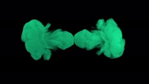 Green Smoke Expanding Fluid Transition Effect