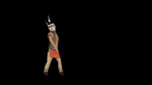 Low Poly Animated Indigenous Person Dancing