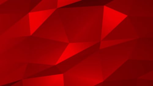 Colorful Red color geometric triangular low poly style gradient loop graphic