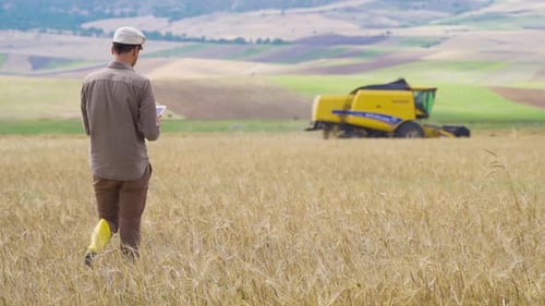 Empresario agrícola moderno.