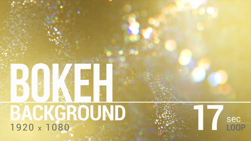 Abstract Golden Shimmering Glitter Particles Bokeh Background