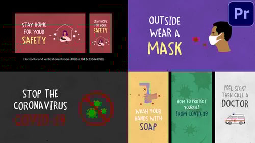 Cartoon Health Awareness Slideshow for COVID-19 Safety