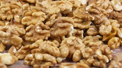 Walnut kernel Nut close up