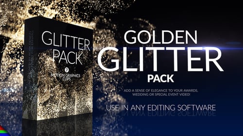 Goldener Glitzer Packung