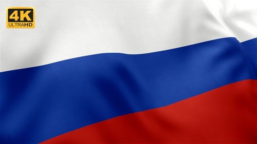 Realistic Waving Russian Flag Animation