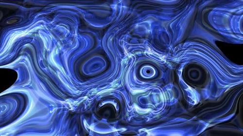 Abstract Blue Fluid Glowing Organic Motion Background Loop