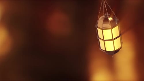 Hanging Lantern With A Moving Background 1