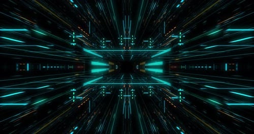 Seamless loop of abstract futuristic technological background