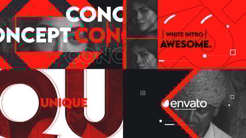 Dynamic Geometric Opener with Bold Kinetic Typography and Fast Transitions