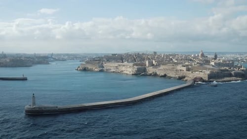 Panoramic View Of Valletta City In Malta