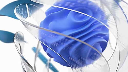 abstract blue ball animated video effect