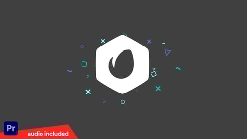 Clean Minimal Logo Reveal with Particles and Social Media