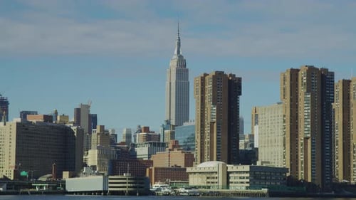 Empire State Building seen from the East River