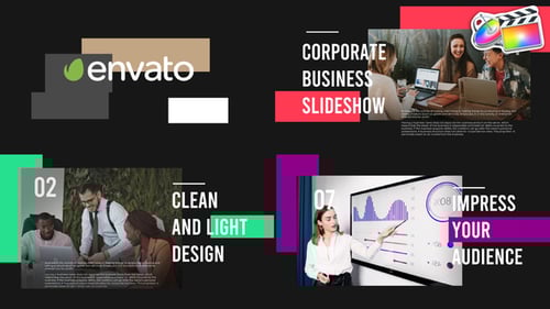 Modern Business Slideshow with Dynamic Geometric Transitions
