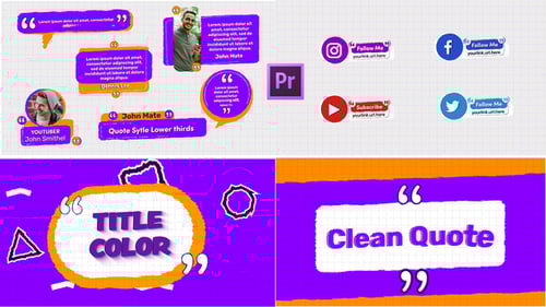 Dynamic Quote Boxes and Social Media Lower Thirds