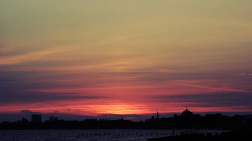 Sunset Over the Sea