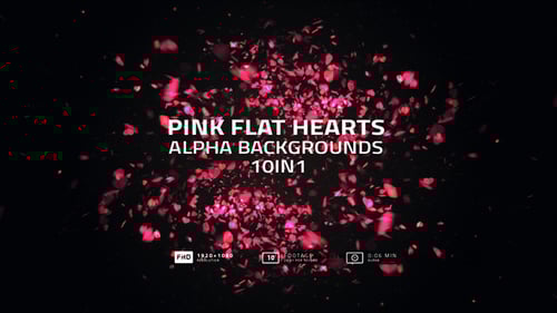 Pink Heart Overlays: Particle Burst and Flow Effects